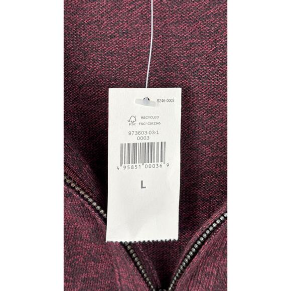 Banana Republic Mens Quarter Zip Luxe Sweater Pullover Size Large Purple New - Picture 6 of 7